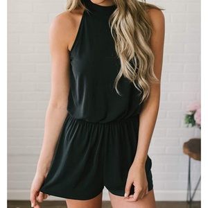 MEROKEETY Black romper LARGE